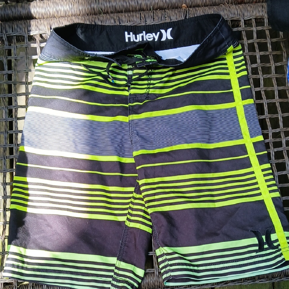 Hurley Black and Yellow Board Shorts Dynamic Swimwear